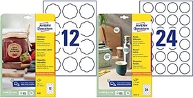 Avery-Zweckform Etiketten rund, 60mm, ablösbar, weiß, 10 Blatt (100 Etiketten)
