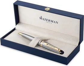 Waterman Expert Stainless Steel GT Kugelschreiber silber/gold