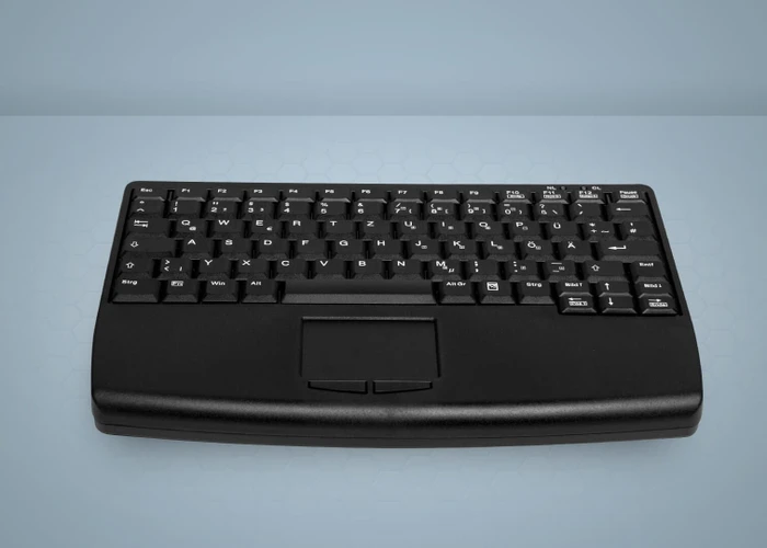 Contour Design Active Key kompakte Industrie-Tastatur mit Touchpad, schwarz, USB, DE