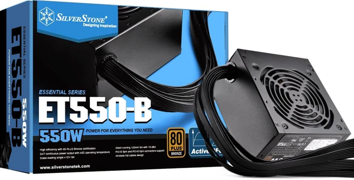 SilverStone Essential Bronze ET550-B 550W, ATX 2.4