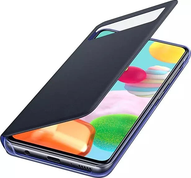 Samsung S-View Wallet Cover für Galaxy A41 schwarz