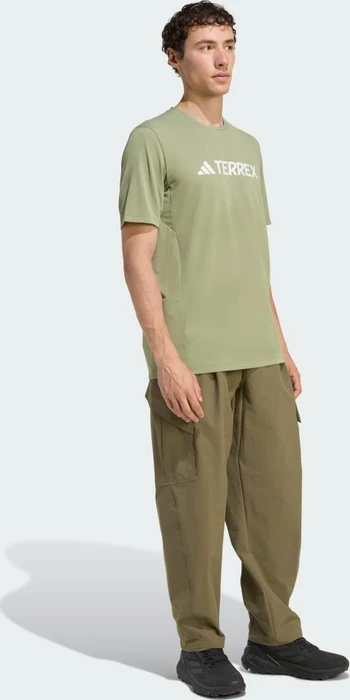 adidas Terrex Multi Climacool Logo Tech Funktionsshirt kurzarm tent green (Herren)