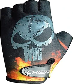 Chiba Cool Fahrradhandschuhe schwarz/orange (Junior)