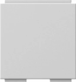 Gira Universal-Blindabdeckung für Abdeckung Modular Jack 2fach mit 30° Schrägauslass und Beschriftungsfeld, grau matt