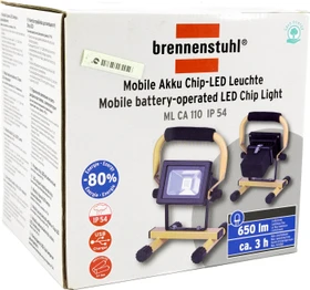 Brennenstuhl Mobile Chip-LED ML CA 110 IP54 10W Akku-Baustrahler inkl. Akku 2.2Ah