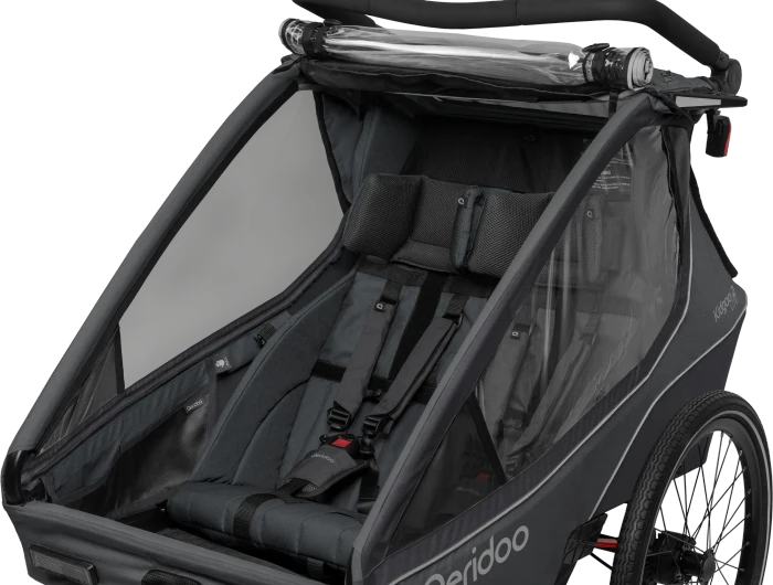 Qeridoo Kidgoo 2 Lite Fahrradanhänger steel grey (Modell 2026)
