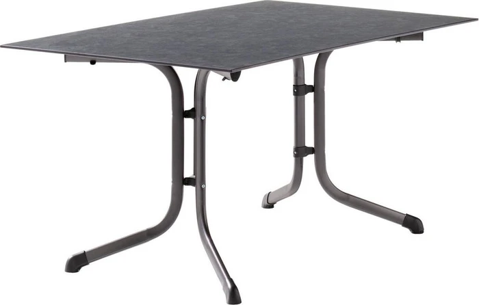 Sieger Boulevard Polytec Klapptisch 140x90cm eisengrau/schieferdekor anthrazit