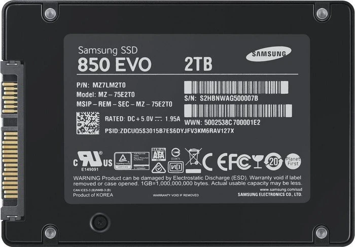 Samsung SSD 850 EVO 2TB, 2.5" / SATA 6Gb/s