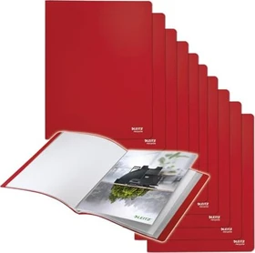 Leitz Sichtbuch Recycle, A4, rot, inkl. 20 Klarsichthüllen, 10er-Pack