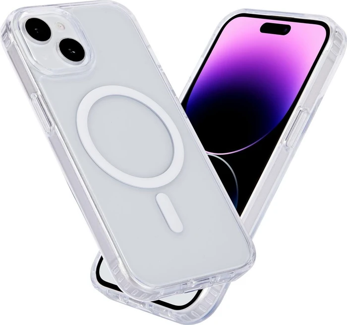 eSTUFF Berlin Magnetic Hybrid Cover für Apple iPhone 15 Plus transparent