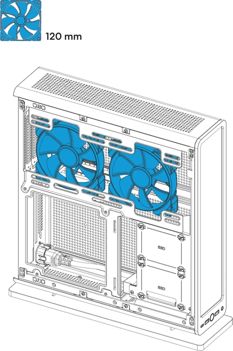 Fractal Design Ridge, weiß, PCIe 4.0, Mini-ITX
