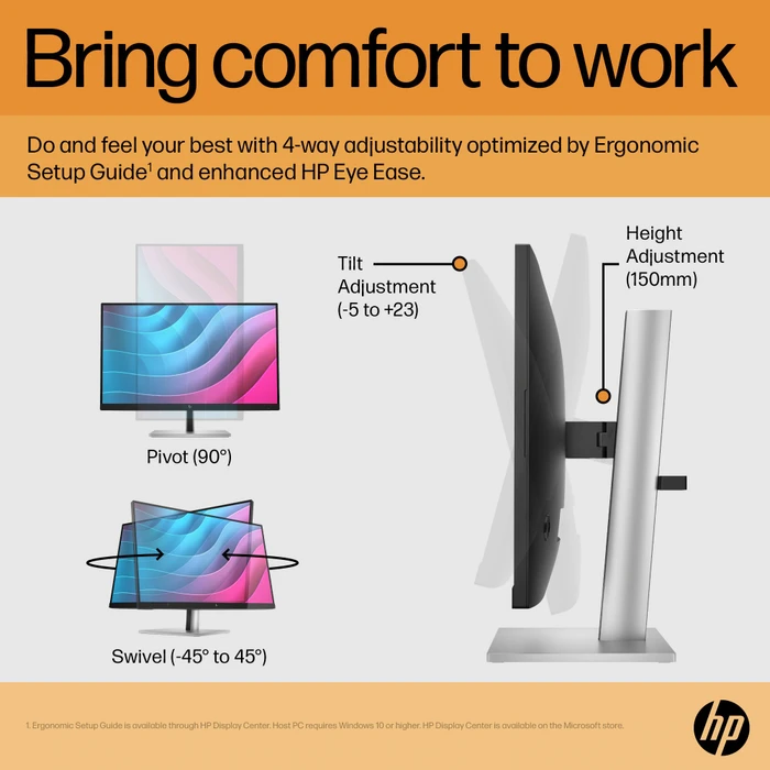 HP E24 G5, 3 Jahre Garantie, 23.8"