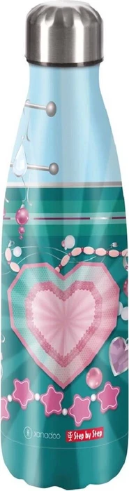Step by Step Glitter Heart Hazle Isolierflasche 500ml