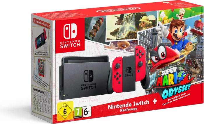 Nintendo Switch - Super Mario Odyssey Bundle rot