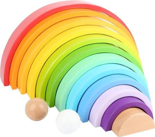 Legler Small Foot Holzbausteine Regenbogen XL