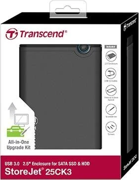 Transcend SSD/HDD Upgrade Kit 2.5 SATA, grau, USB 3.0 Micro-B