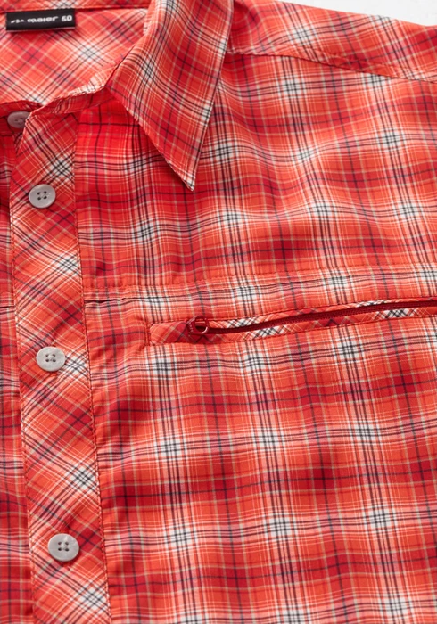 Maier Sports Kasen Hemd kurzarm red check (Herren)