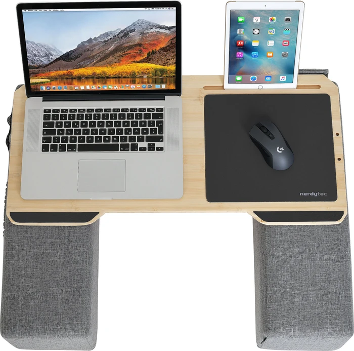 nerdytec Couchmaster Cyworx Premium Lapdesk, grau/braun