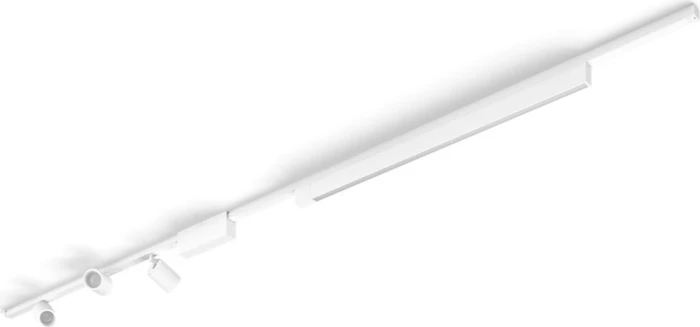 Philips Hue White and Color Ambiance Basis Perifo Schienensystem für die Decke gerade mit 3 Spots & 1 Lineare Lightbar weiß