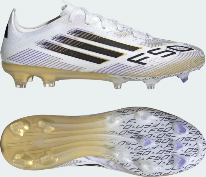 adidas F50 Pro FG cloud white/core black/gold metallic