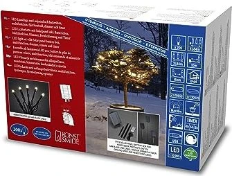 Konstsmide Solar Lichterkette LED 200x bernstein