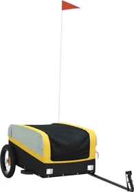 vidaXL Transport 122x52.5cm Fahrradanhänger gelb