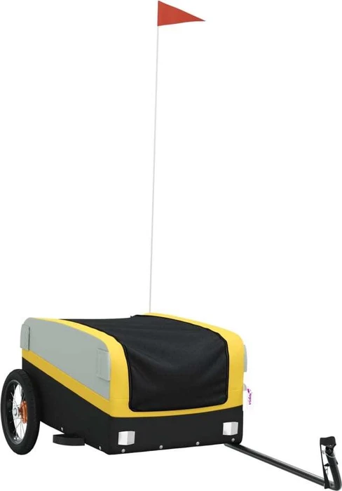 vidaXL Transport 122x52.5cm Fahrradanhänger gelb