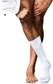 Falke No. 9 Pure Fil d'Écosse Socken weiß (Herren)