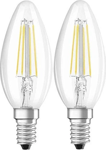 Osram Ledvance LED Base Filament Classic B 40 E14 4W/827, 2 Stück