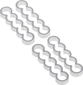 Alphacool Eiskamm Alu X5 Flat Kabelkamm 4mm, silber, 4er-Pack