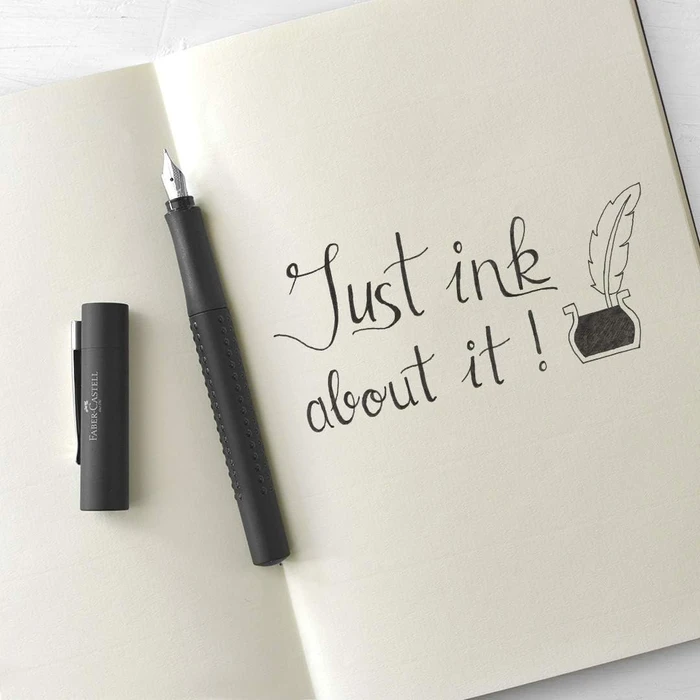 Faber-Castell Füller Grip Edition all black, rechte Hand/linke Hand, fein