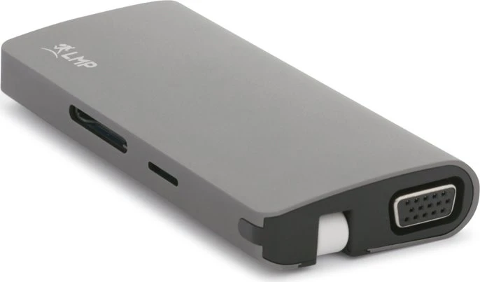 LMP USB-C Travel Dock, 9-Port, USB-C 3.0 [Stecker], space gray
