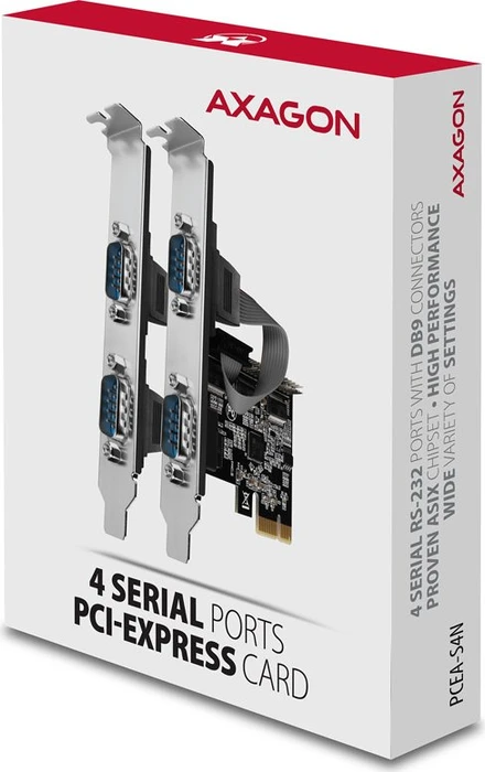 Axagon 4x seriell, PCIe 2.0 x1