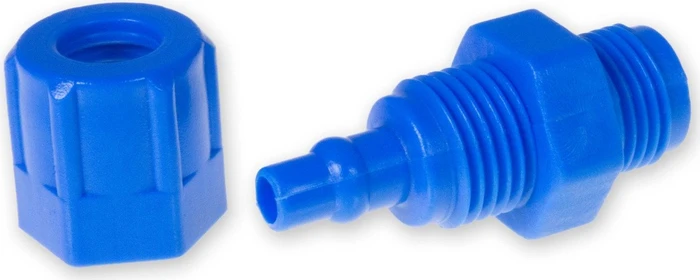 DRAK-Aquaristik Schlauchanschluss, 1/8", Kunststoff POM, 4/6mm, blau