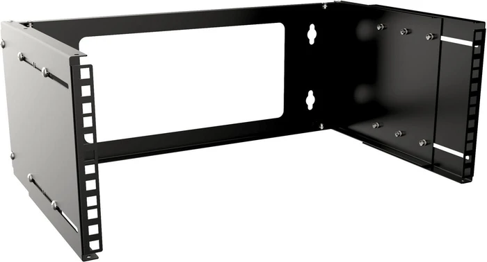 Lanview by Logon 19" Open Frame Rack 4HE, Wandmontage, tiefenverstellbar, schwarz, 350mm tief