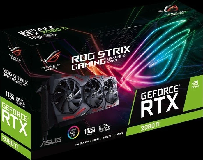 ASUS ROG Strix GeForce RTX 2080 Ti, ROG-STRIX-RTX2080TI-11G-GAMING, 11GB GDDR6, 2x HDMI, USB-C, 2x DP