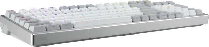 ASUS ROG Azoth 96 HE Gaming Keyboard, White, hot-swap, ROG HFX V2 Magnetic, USB/Bluetooth, DE
