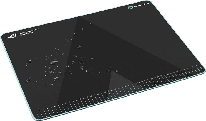 ASUS ROG Hone Ace Aim Lab Edition Gaming Mousepad, 508x420mm, grau/schwarz/hellblau