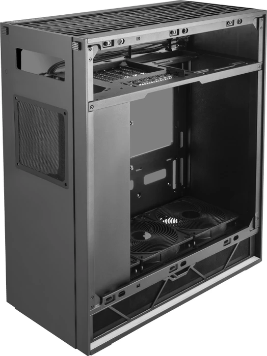 SilverStone Alta F1 Black, schwarz, Glasfenster