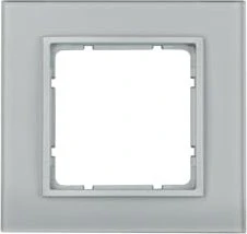 Berker B.7 Glas-Rahmen 1fach, Glas alu/alu matt