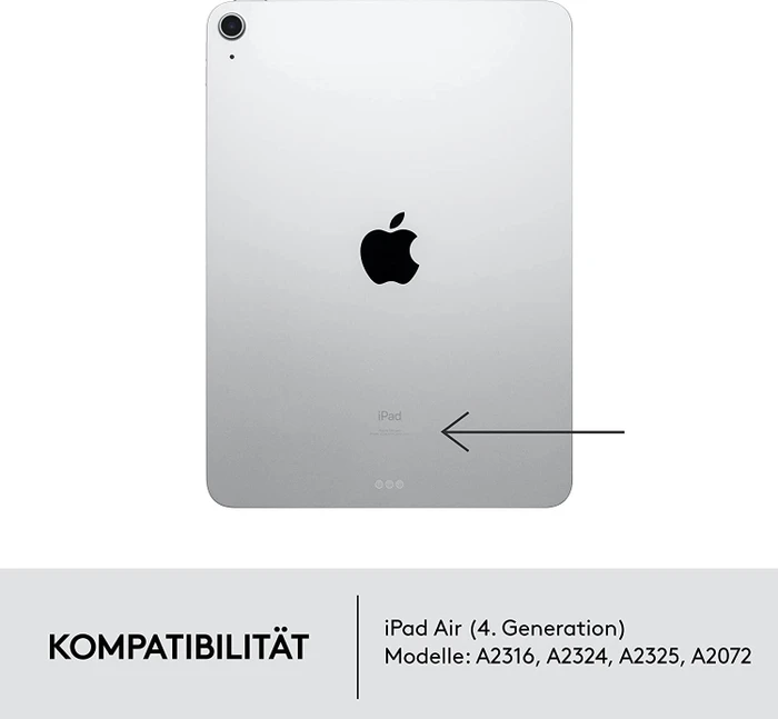 Logitech Combo Touch für iPad Air 4/iPad Air 5, grau, IT