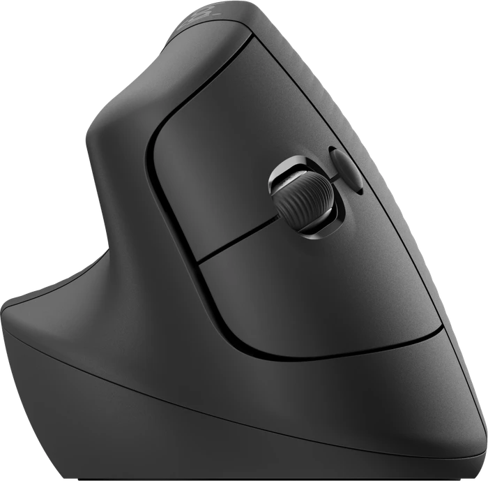 Logitech Lift Left Vertical Ergonomic Mouse, Graphite, Linkshänder, Logi Bolt, USB/Bluetooth