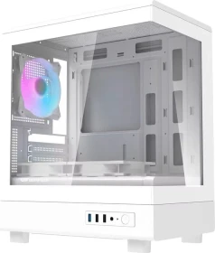 DarkFlash DB330M White, inkl. 3x Lüfter, V2, Glasfenster
