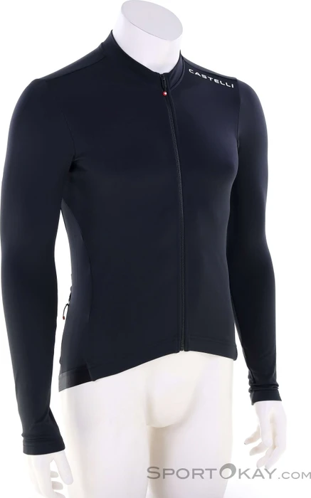 Castelli Espresso Thermal 2 Trikot langarm schwarz/weiß (Herren)
