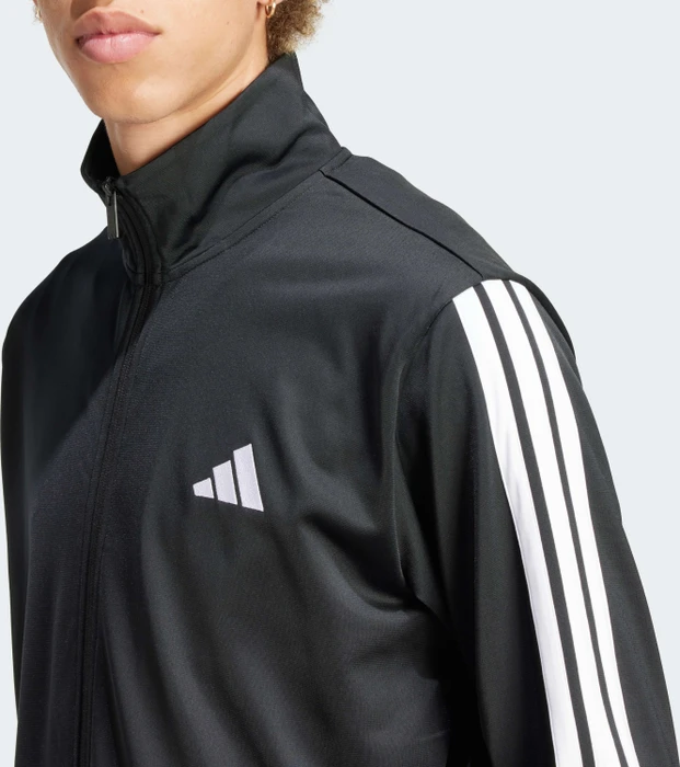 adidas Basic 3-Streifen Tricot Trainingsanzug schwarz (Herren)