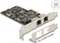 DeLOCK 2.5G LAN-Adapter, 2x RJ-45, PCIe 2.1 x2 Vorschaubild
