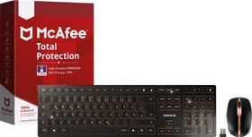 Cherry DW 9100 Slim schwarz/bronze, USB/Bluetooth, DE + McAfee Total Protection Bundle