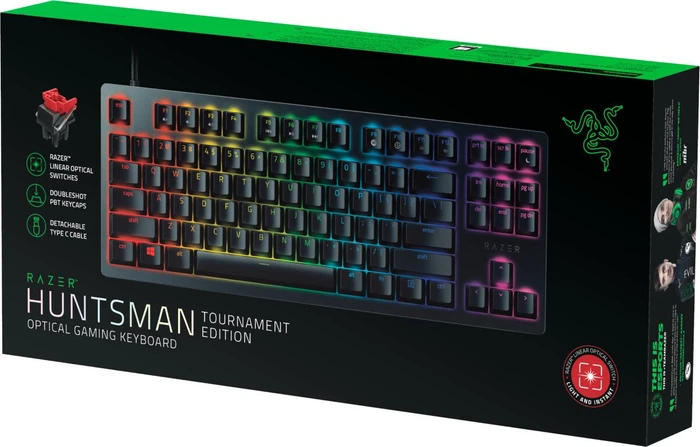 Razer Huntsman Tournament Edition, TKL, Razer Linear Optical RED, USB, EU