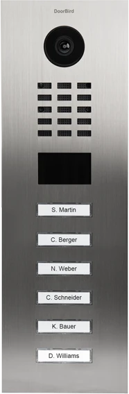 DoorBird D2106V IP Video Türstation, 6 Ruftasten, Edelstahl V2A, gebürstet