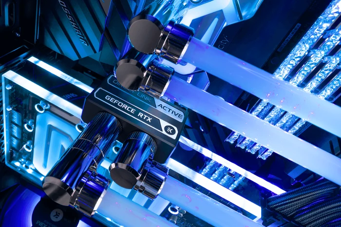 EK Water Blocks EK-Loop Vertical GPU Holder EVO, shifted, inkl. Grafikkarten-Halterung, gewinkelt, PCIe 4.0, 200mm